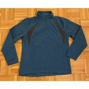 Mountain Designs Mens Blue/Gray 1/4 Zip Pullover Fleece Lightweight Sz Medium
